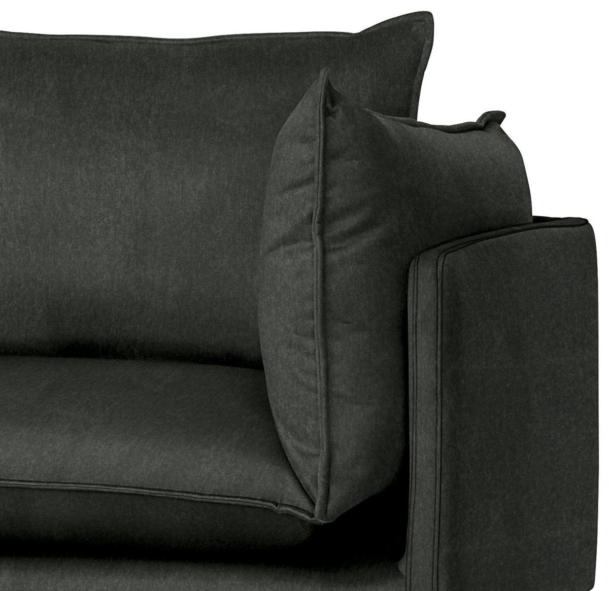 CloseUp von Carryhome ECKSOFA Schwarz Samt.