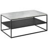 COUCHTISCH in Metall 100/60/41,5 cm  - Schwarz/Weiß, Design, Stein/Metall (100/60/41,5cm) - Johann Jakob