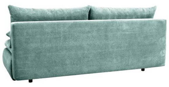 SCHLAFSOFA in Webstoff, Plüsch Mintgrün  - Schwarz/Mintgrün, KONVENTIONELL, Textil (203/72-96/98cm) - Novel