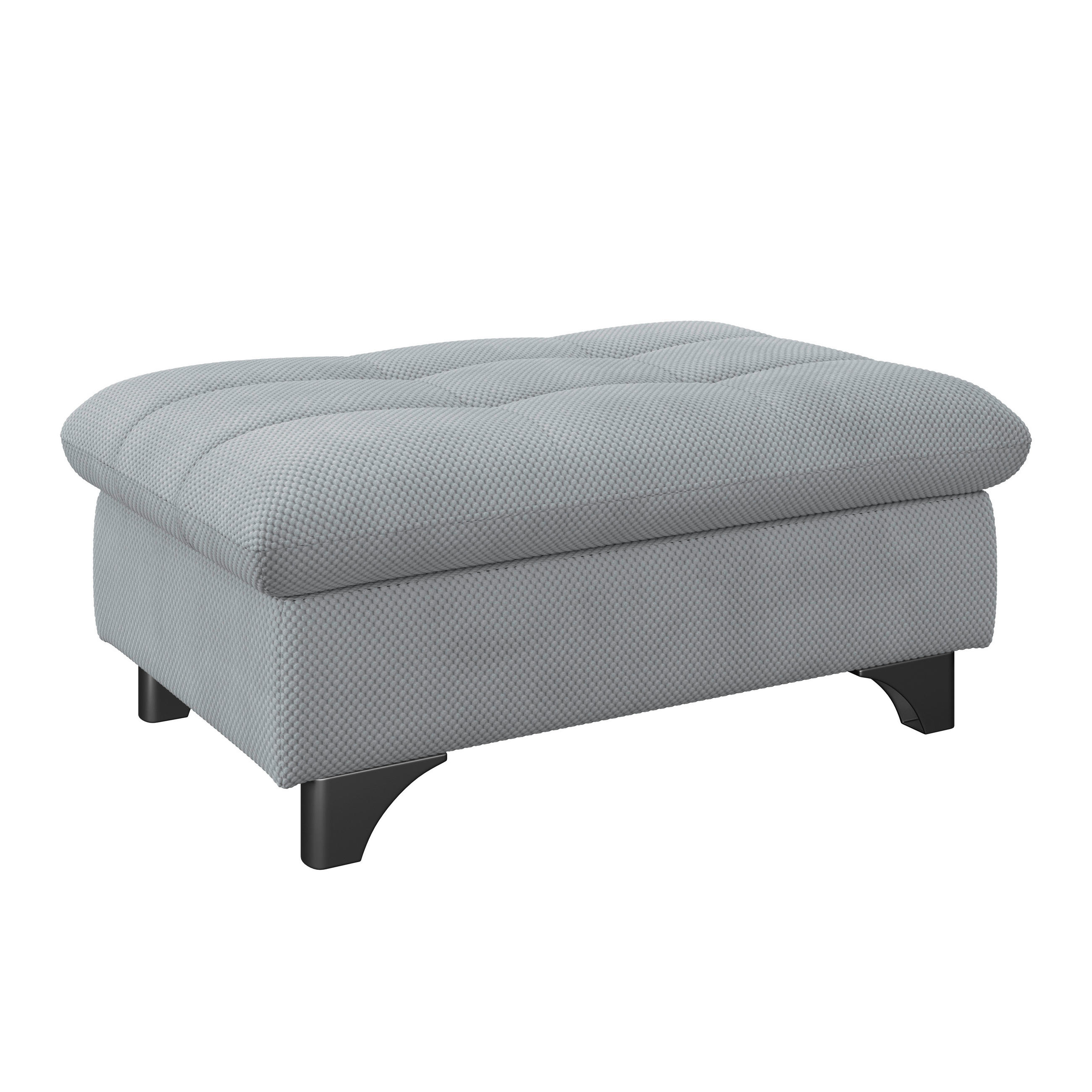 HOCKER Chenille Grau  - Chromfarben/Grau, KONVENTIONELL, Textil/Metall (108/46/108cm) - Livetastic