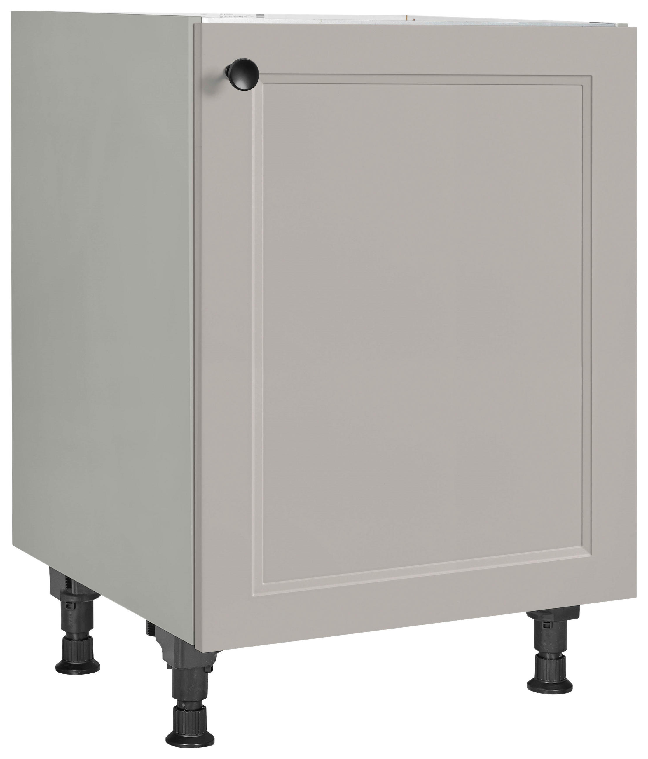 SPÜLENUNTERSCHRANK 60/87/56 cm  in Grau  - Schwarz/Grau, MODERN, Holzwerkstoff/Metall (60/87/56cm) - Nobilia