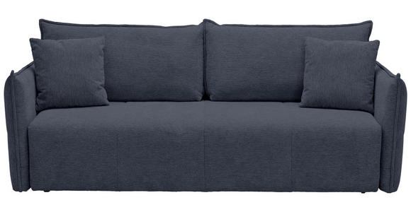SCHLAFSOFA in Webstoff Dunkelblau  - Schwarz/Dunkelblau, KONVENTIONELL, Kunststoff/Textil (224/90/107cm) - Carryhome