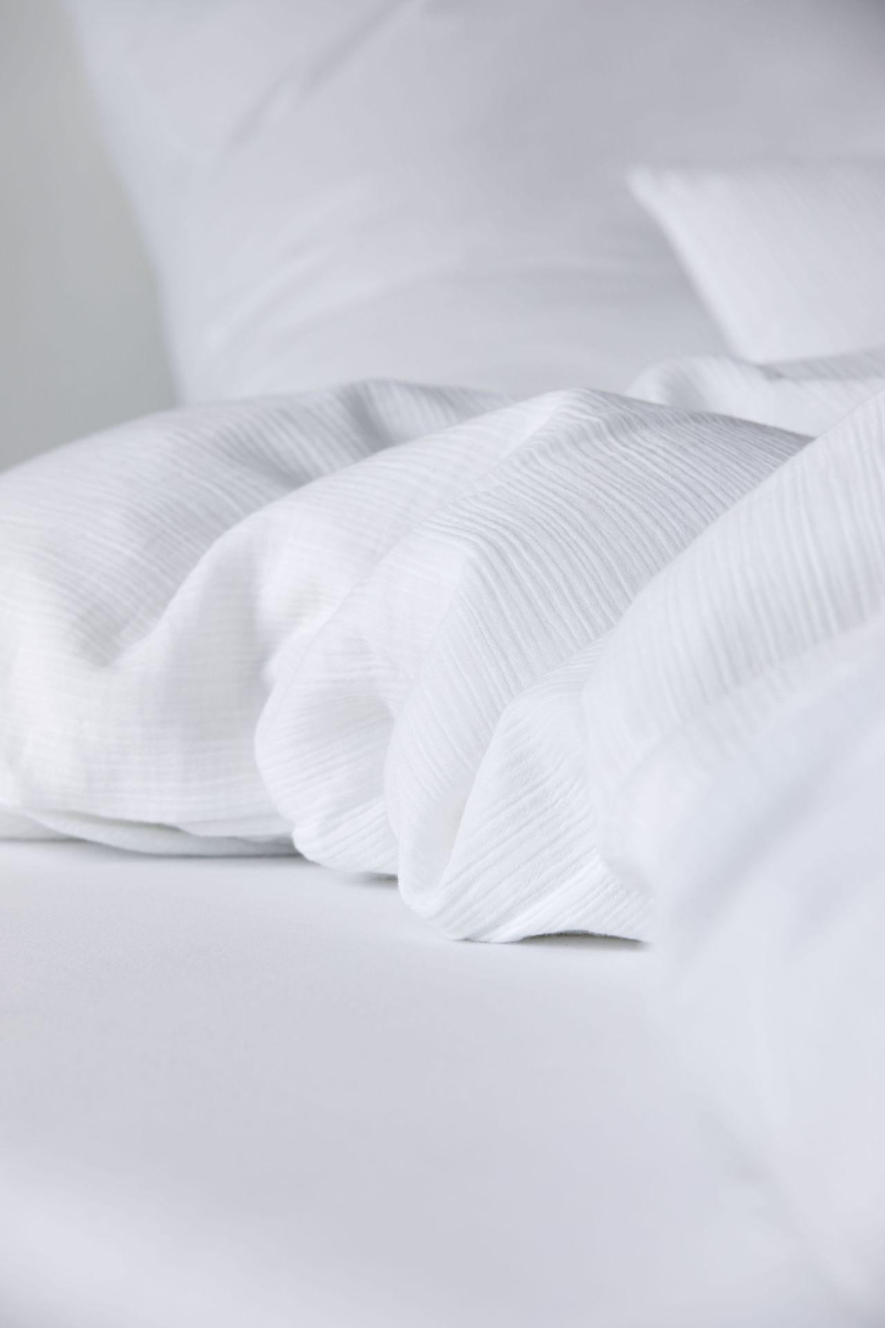 BETTWÄSCHESET Musselin 160/210 cm  70 cm/50 cm  - Weiss, Trend, Textil (160/210cm) - Elegante