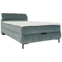AMERICKÁ POSTEĽ, 120/200 cm, šalviovozelená - čierna/šalviovozelená, Konventionell, kov/drevo (120/200cm) - Xora