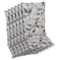 SESSELAUFLAGENSET Floral  - Blau/Beige, Basics, Textil (50/6/120cm)
