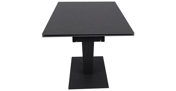 ESSTISCH Anthrazit, Schwarz rechteckig ausziehbar - Anthrazit/Schwarz, Design, Keramik/Metall (120-179/80/76cm) - Novel