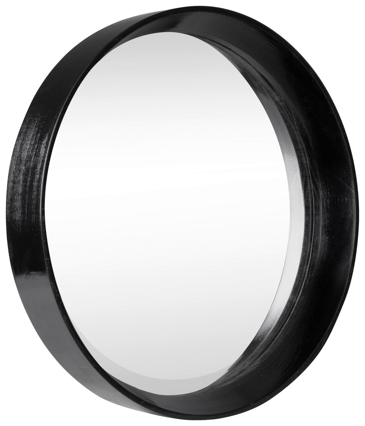 ZIDNO OGLEDALO  40/40/5,6 cm     - crna, Lajfstajl, staklo/pločasti materijal (40/40/5,6cm) - Xora
