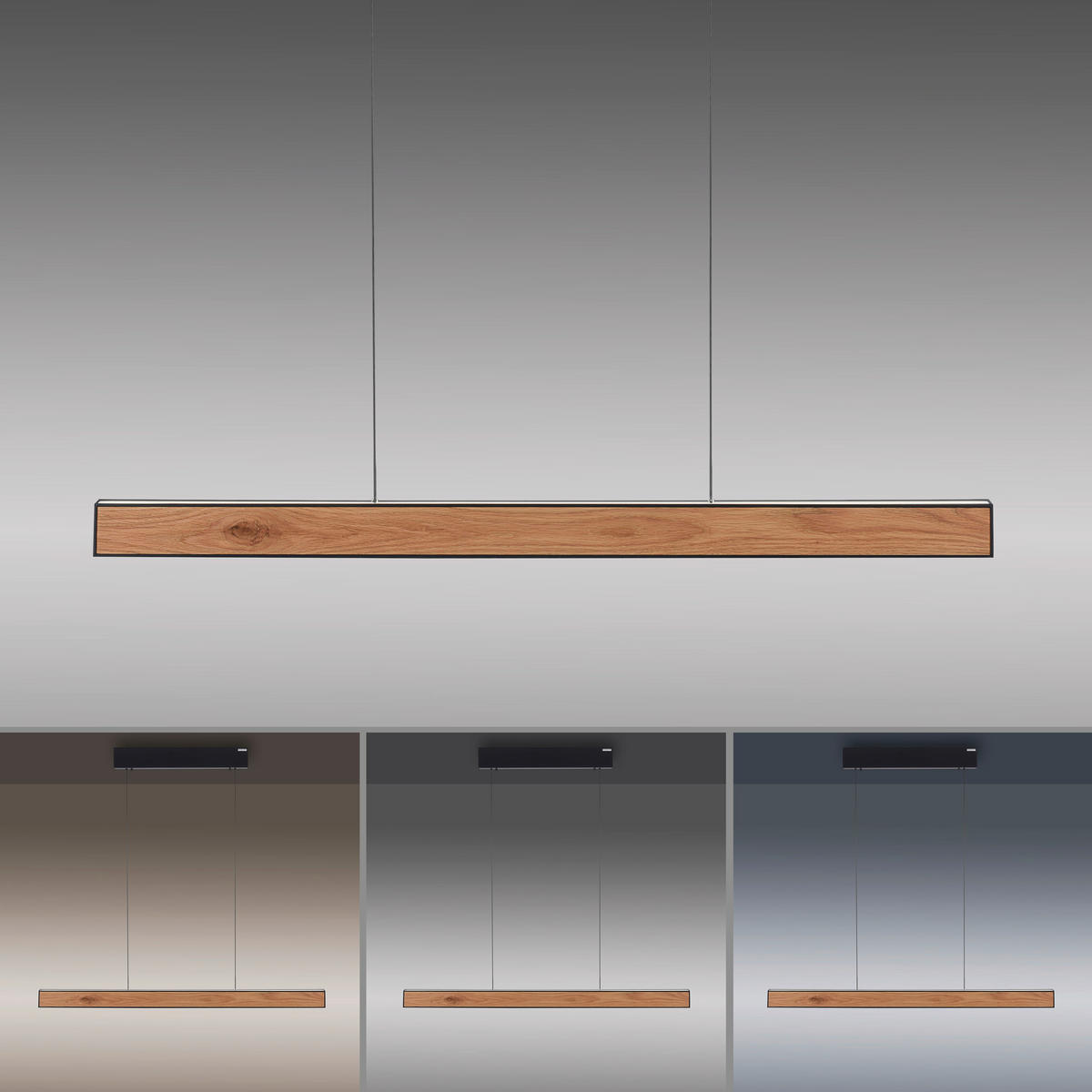 LED-HÄNGELEUCHTE 120/8,2/240 cm  - Braun, Natur, Holz/Kunststoff (120/8,2/240cm) - Neuhaus PURE
