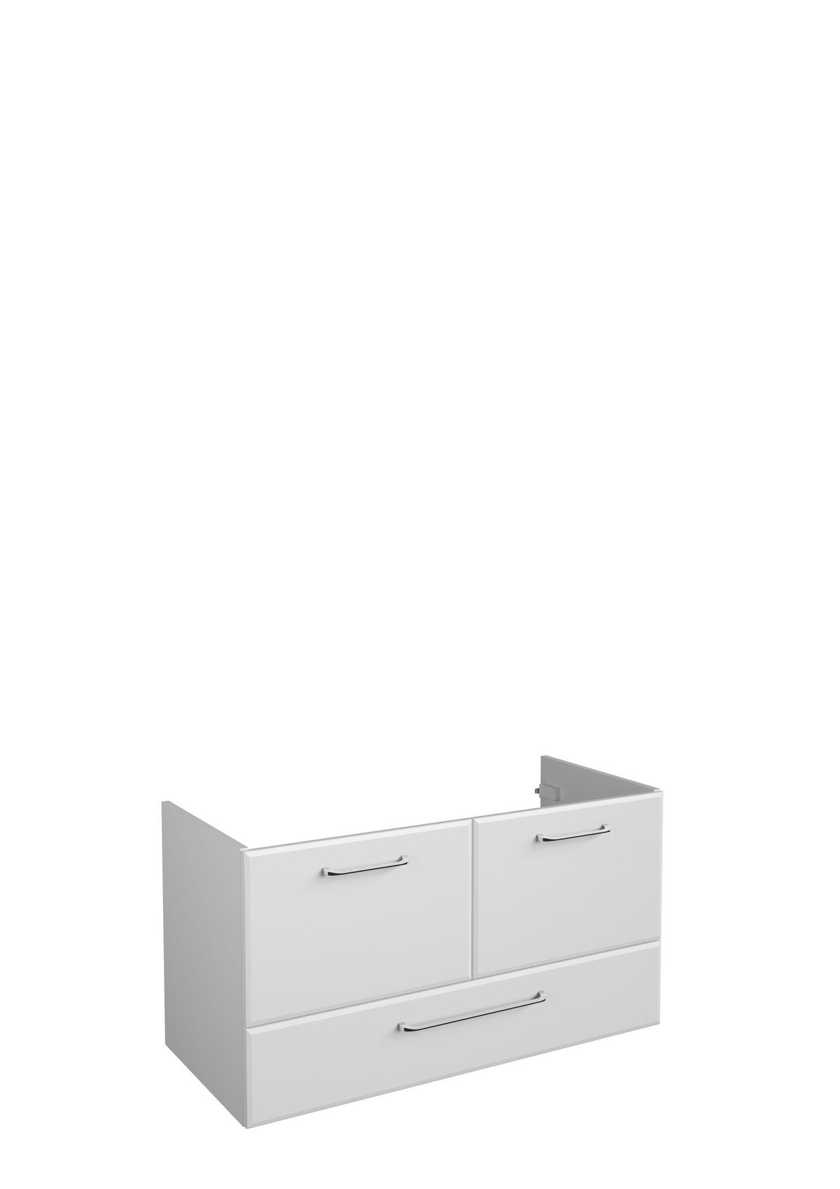 WASCHTISCHUNTERSCHRANK 96/51/44 cm  - Weiss Hochglanz/Chromfarben, Basics, Holzwerkstoff (96/51/44cm) - Xora