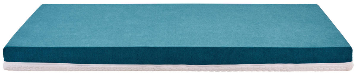 Taschenfederkernmatratze 90/200 cm, Höhe ca.: 17,5 cm, H2 = mittel, 7-Zonen - Türkis/Weiß, Textil (90/200cm) - Primatex