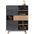 HIGHBOARD  in 100/133,5/40 cm  - Eichefarben/Dunkelgrau, Design, Holz/Holzwerkstoff (100/133,5/40cm) - Carryhome