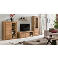 HIGHBOARD  in 108/141/40 cm  - Eichefarben/Schwarz, Natur, Glas/Holz (108/141/40cm) - Carryhome