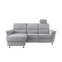 ECKSOFA in Chenille Silberfarben  - Chromfarben/Silberfarben, Modern, Textil/Metall (165/231cm) - Livetastic