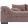 ECKSOFA Altrosa Cord  - Schwarz/Altrosa, KONVENTIONELL, Holz/Textil (298/202cm) - Carryhome