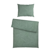 BETTWÄSCHE 3-teilig Makosatin 140/200 cm  - Salbeigrün/Hellgrün, Basics, Textil (140/200cm) - Fleuresse