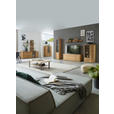 WOHNWAND  in Dunkelgrau, Wildeiche  324/202/45 cm  - Wildeiche/Dunkelgrau, Design, Glas/Holz (324/202/45cm) - Valnatura