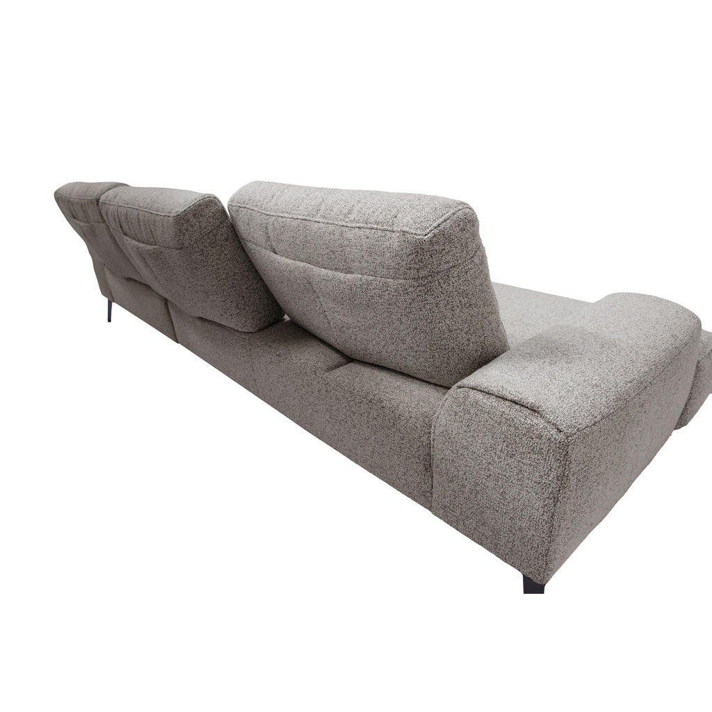 Thumbnail - Livetastic Ecksofa Astoria, Graubraun, Textil, 3-Sitzer, Füllung: Schaumstoffflocken, Silikon, Ottomane rechts, L-Form, ...