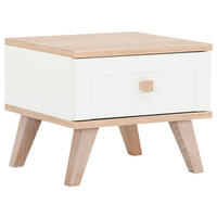 NACHTTISCH 42/38/41 cm  in Weiss, Eichefarben  - Weiss/Eichefarben, Design, Holzwerkstoff (42/38/41cm) - Livetastic