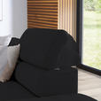 ECKSOFA in Echtleder Schwarz  - Schwarz, Design, Leder/Metall (270/220cm) - Novel