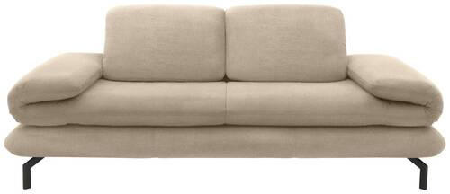 2,5-SITZER mit Funktionen Webstoff Beige  - Beige/Schwarz, Design, Textil/Metall (224 (284)/83 (110)/98cm) - LOOKS by W.Joop