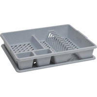 EDÉNYSZÁRÍTÓ ÁLLVÁNY - szürke, Basics, műanyag (45/38/8.8cm)