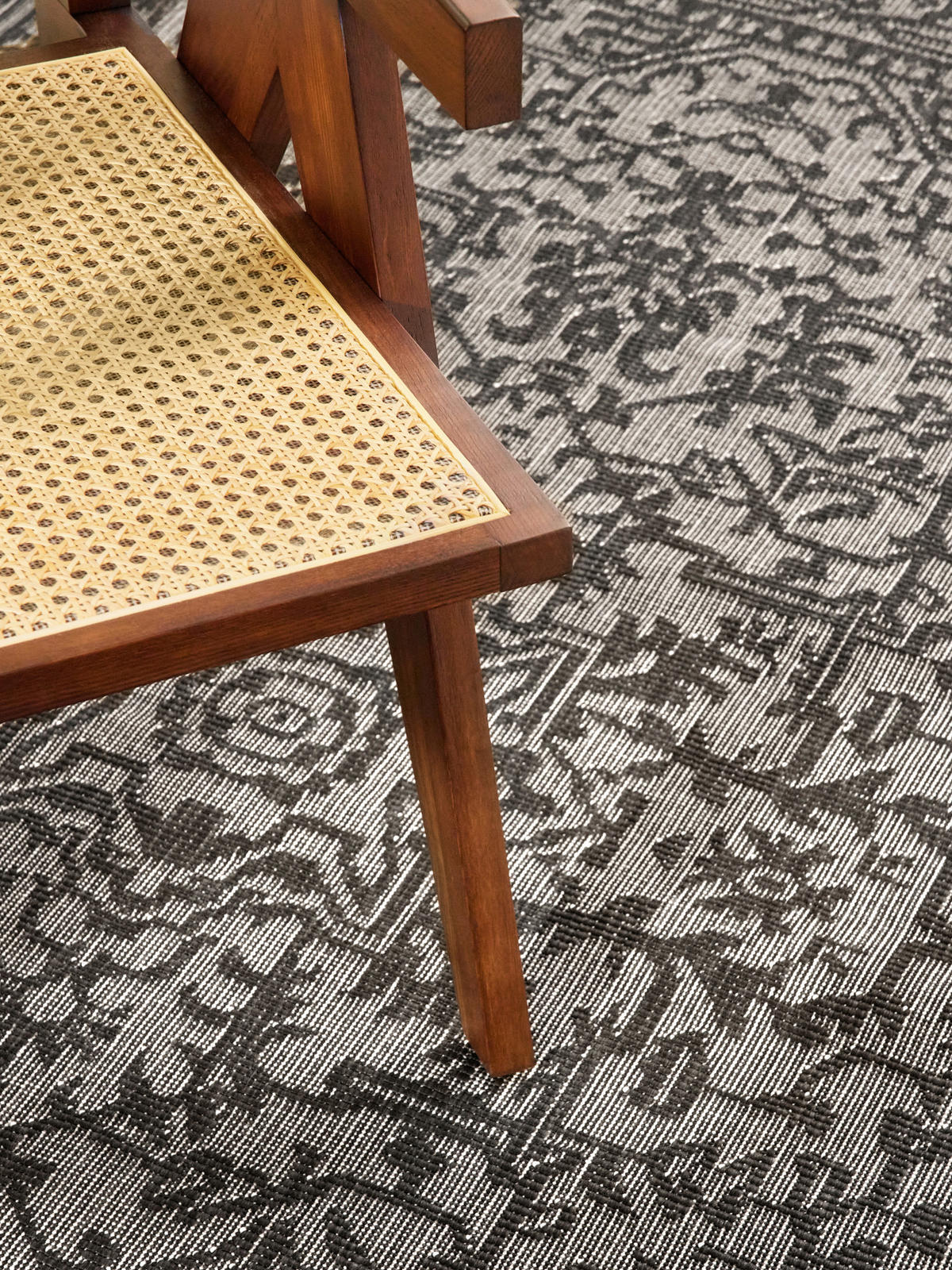 OUTDOORTEPPICH 120/170 cm Duet Schwarz, Weiß  - Schwarz/Weiß, Design, Kunststoff (120/170cm)