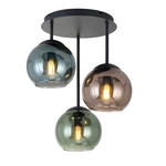 HÄNGELEUCHTE 34,5/40,5 cm  - Blau/Rot, Trend, Glas/Metall (34,5/40,5cm) - Novel