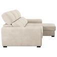 ECKSOFA Naturfarben Mikrofaser  - Schwarz/Naturfarben, KONVENTIONELL, Kunststoff/Textil (285/177cm) - Carryhome