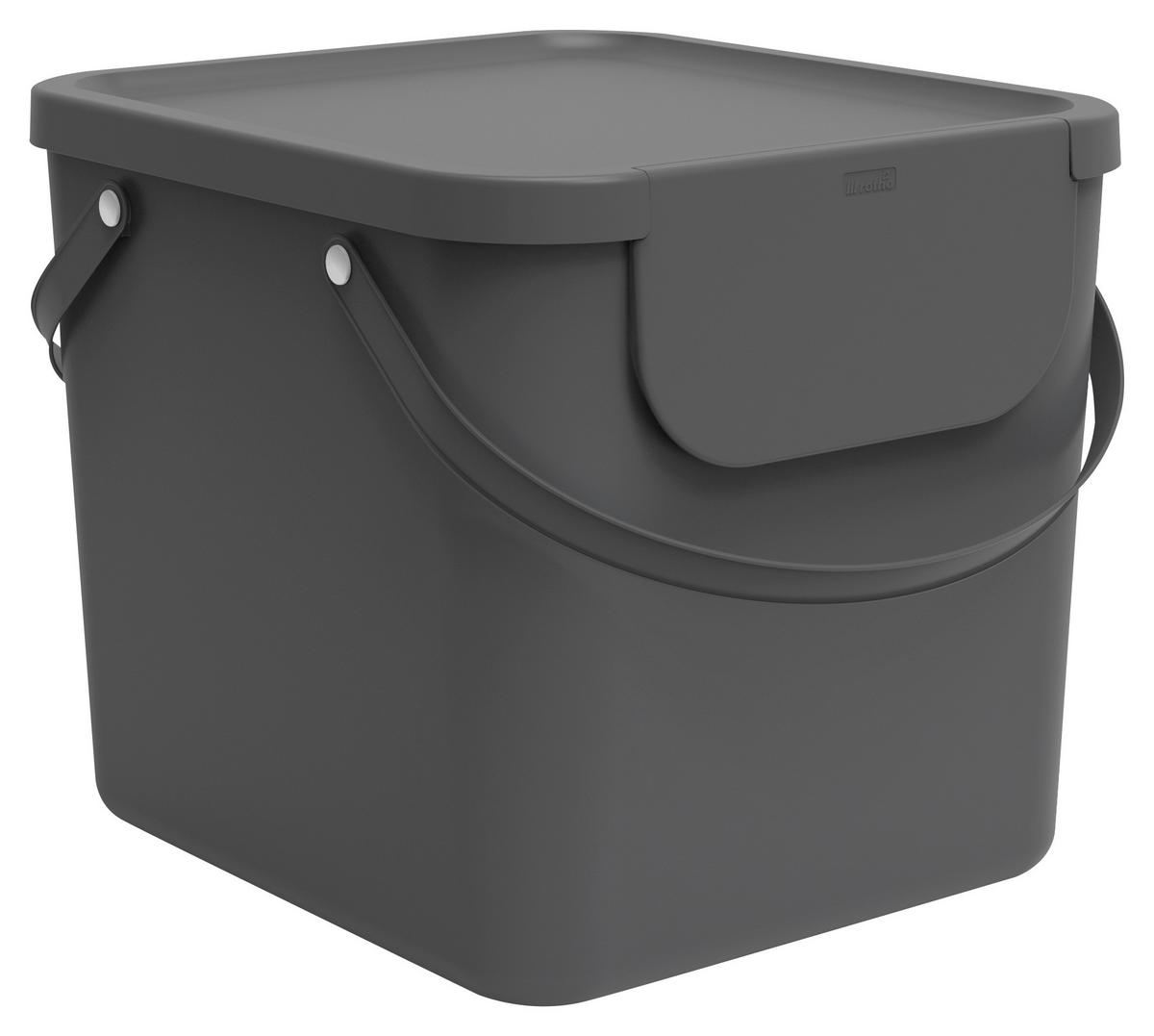 KÔŠ NA ODPADKY  40 l - antracitová, Basics, plast (40/35,5/34cm) - Rotho