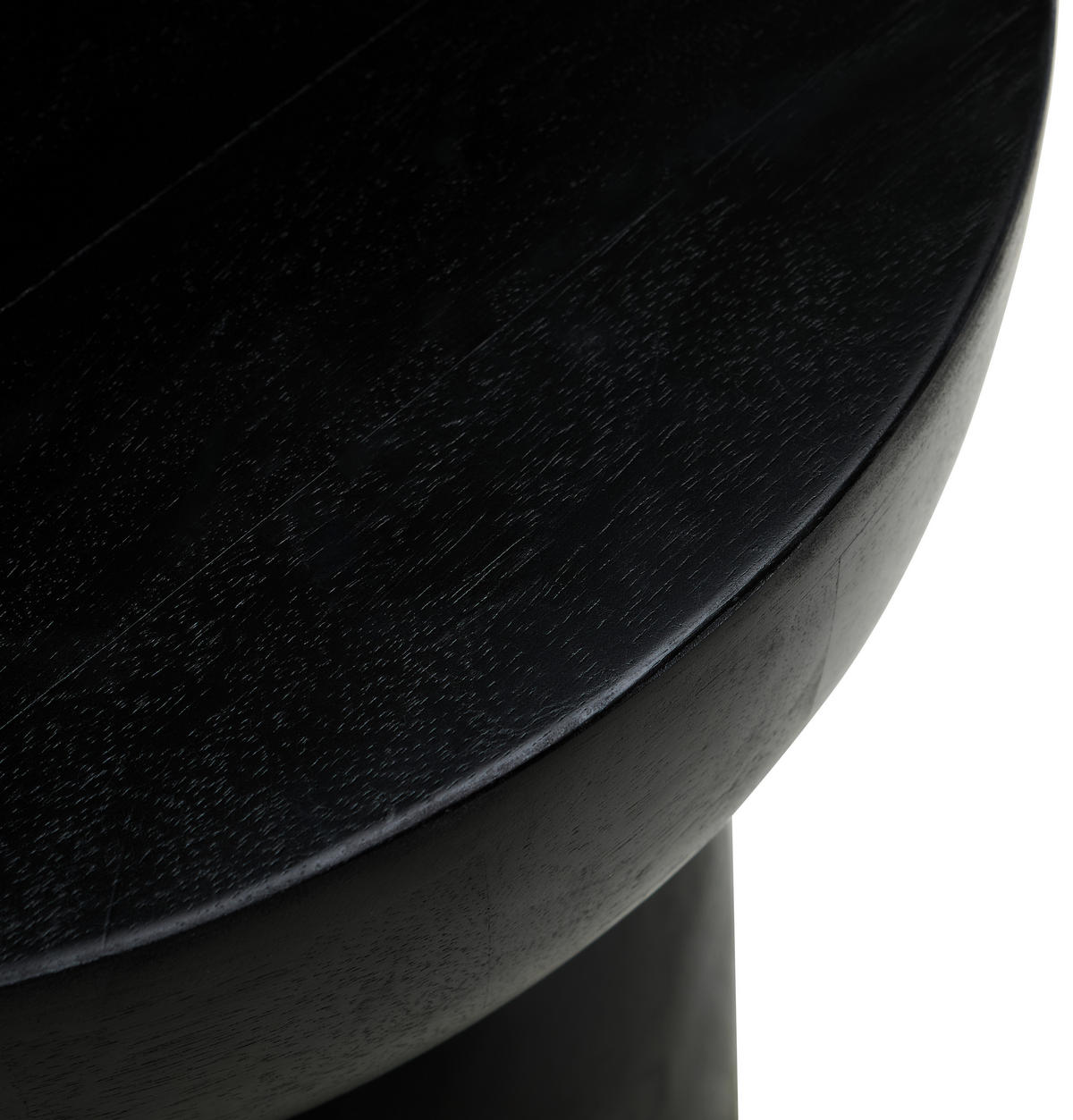 BEISTELLTISCH Mangoholz vollmassiv Schwarz rund  - Schwarz, KONVENTIONELL, Holz (45/45/45cm) - Livetastic