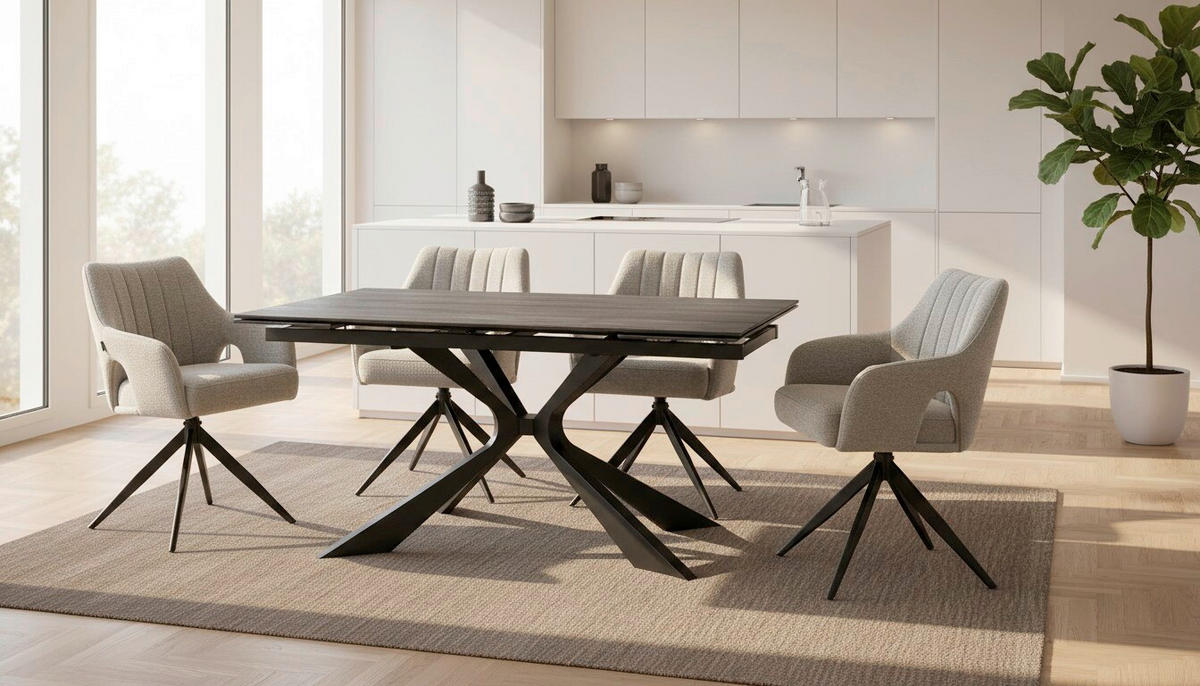 STOLICA S NASLONOM ZA RUKE  crna, taupe  drvo, metal, tekstil      - crna/taupe, Moderno, drvo/metal (57,5/85/62cm) - Livetastic