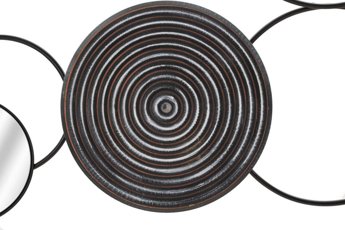 WANDDEKO Holz, Metall  - Schwarz/Braun, Basics, Holz/Metall (52/106/5cm)