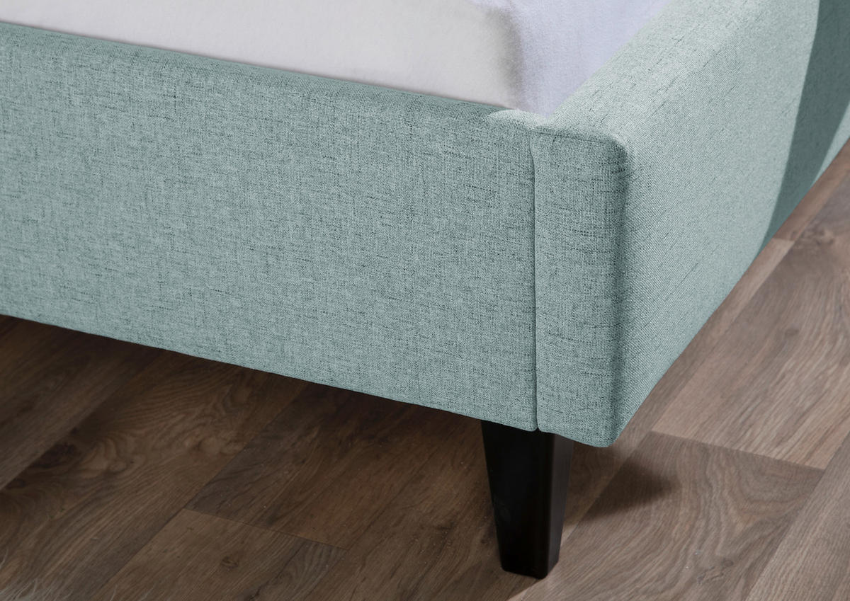 POLSTERBETT 100/200 cm,  in Petrol,  - Petrol/Schwarz, MODERN, Holz/Textil (100/200cm) - Livetastic