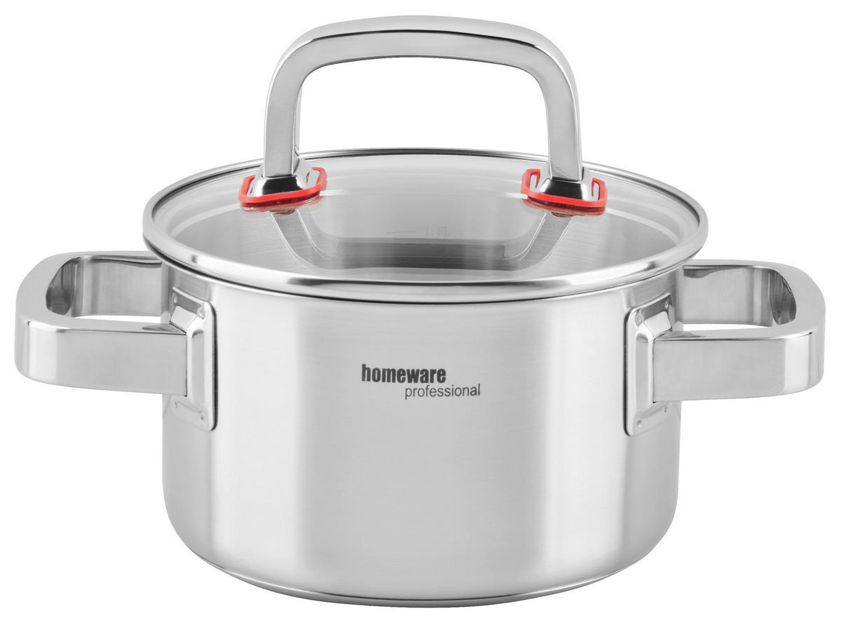 LONEC  nerjaveče jeklo   - barve nerjavečega jekla/prozorno, Design, kovina/steklo (16/9,5cm) - Homeware Profession.