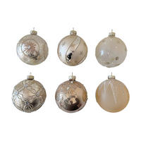 VIANOČNÁ GUĽA   - biela/zlatá, Lifestyle, kov/plast (8cm) - X-Mas