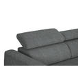 ECKSOFA in Webstoff Dunkelgrau  280/205 cm  - Dunkelgrau/Schwarz, Design, Textil/Metall (280/205cm) - Xora