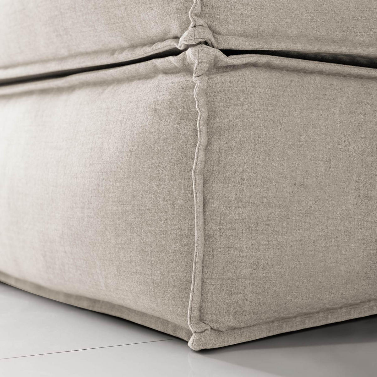 BOXSPRINGBETT 140/220 cm  in Beige  - Beige/Schwarz, Design, Kunststoff/Textil (140/220cm) - home24