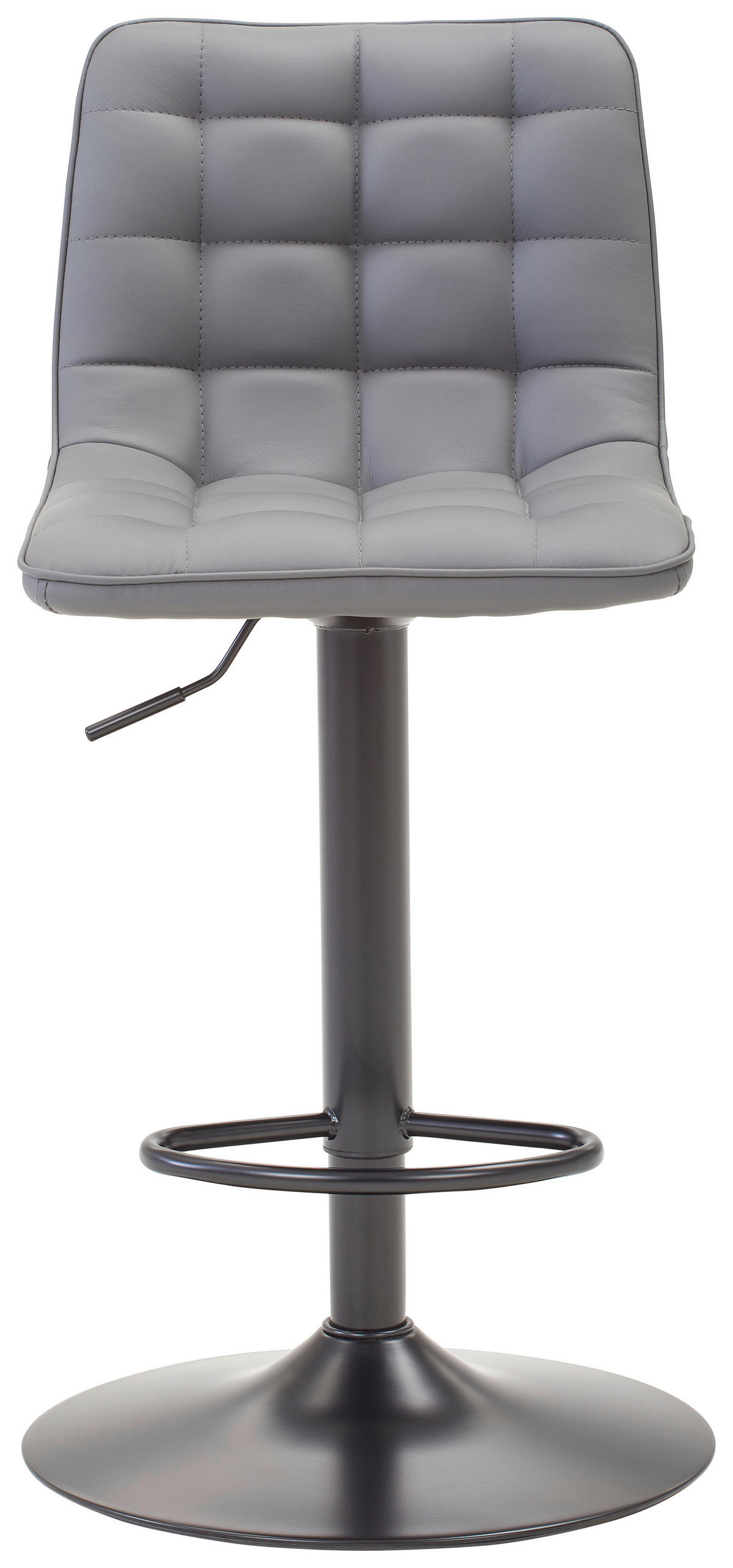 BARHOCKER in Metall, Textil Schwarz, Grau  - Schwarz/Grau, Modern, Textil/Metall (42/109,5/52cm) - Livetastic