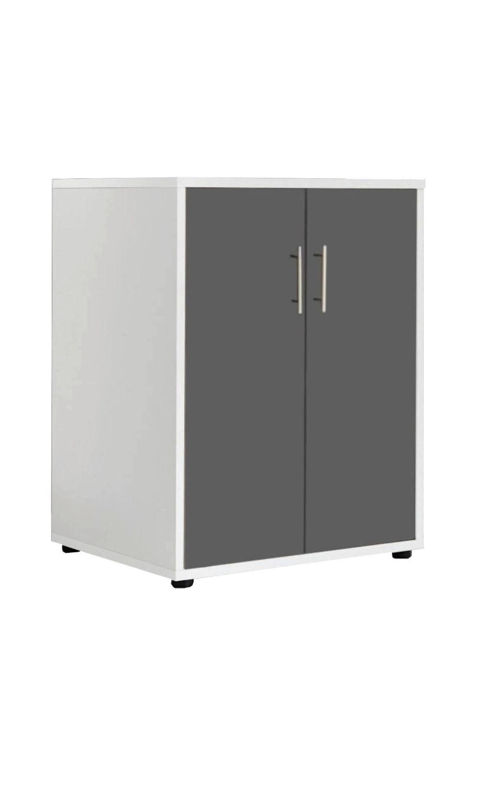 SKŘÍŇ NA ŠANONY, antracitová, bílá, 54/74/50 cm - bílá/antracitová, Lifestyle, kompozitní dřevo (54/74/50cm) - MID.YOU