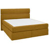 BOXSPRINGBETT 180/200 cm  in Currygelb, Eichefarben  - Currygelb/Eichefarben, KONVENTIONELL, Holz/Kunststoff (180/200cm) - Dieter Knoll