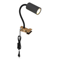 KLEMMLEUCHTE 10/5,5/41,5 cm   - Graphitfarben/Schwarz, Basics, Kunststoff/Metall (10/5,5/41,5cm) - Globo