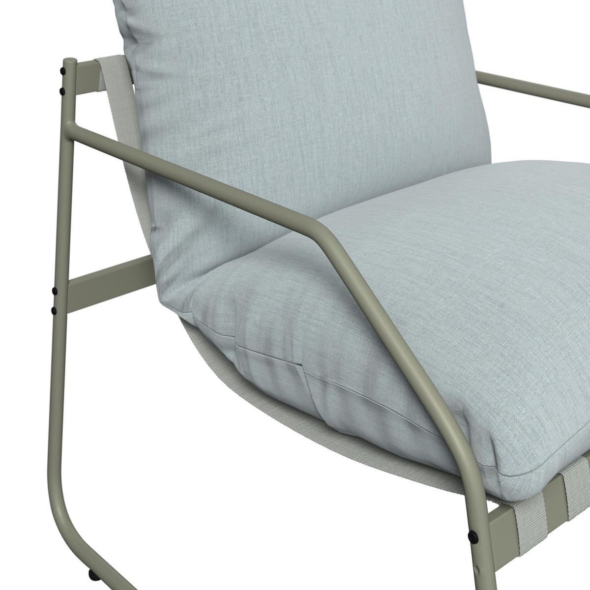 LOUNGEGARNITUR Eisen  - Beige/Grau, MODERN, Glas/Textil (128/62/82cm) - Ambia Garden