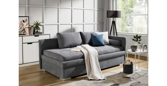 LIEGE in Flachgewebe Sandfarben - Sandfarben/Chromfarben, KONVENTIONELL, Kunststoff/Textil (217/85/104cm) - Venda