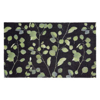 FUßMATTE 66/110 cm  - Schwarz/Grün, Design, Textil (66/110cm) - Esposa