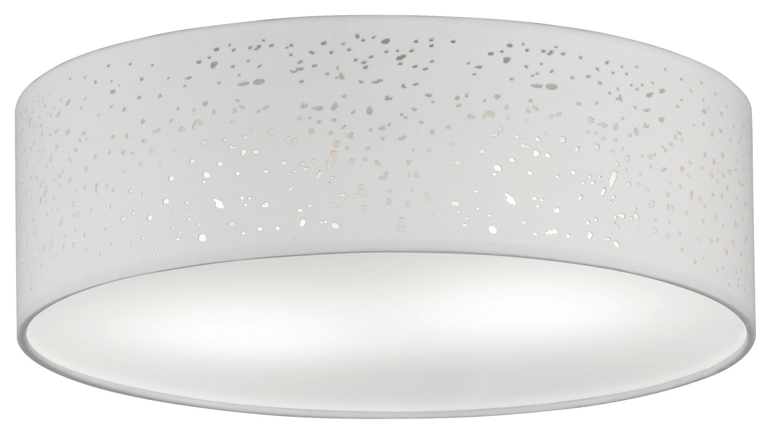 TAKLAMPA Thor 40 W 40 cm  - vit, Klassisk, textil/plast (40cm) - Fischer & Honsel