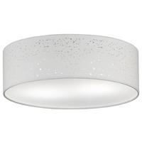 TAKLAMPA Thor 40 W 40 cm  - vit, Klassisk, textil/plast (40cm) - Fischer & Honsel