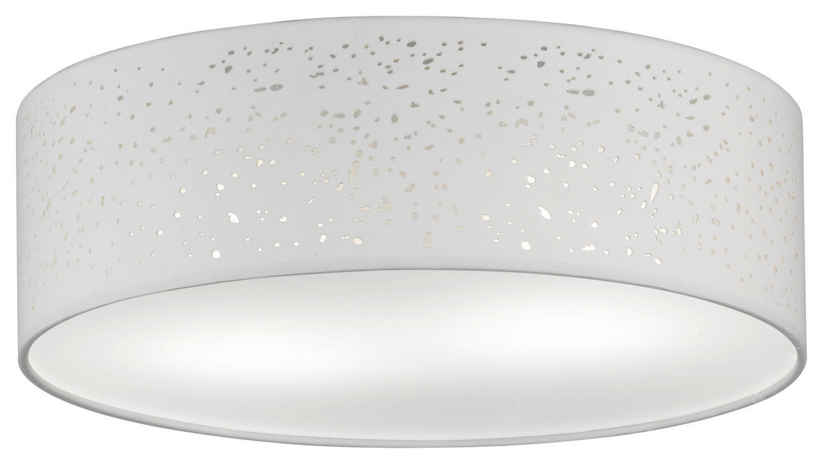 TAKLAMPA Thor 40 W 40 cm  - vit, Klassisk, textil/plast (40cm) - Fischer & Honsel