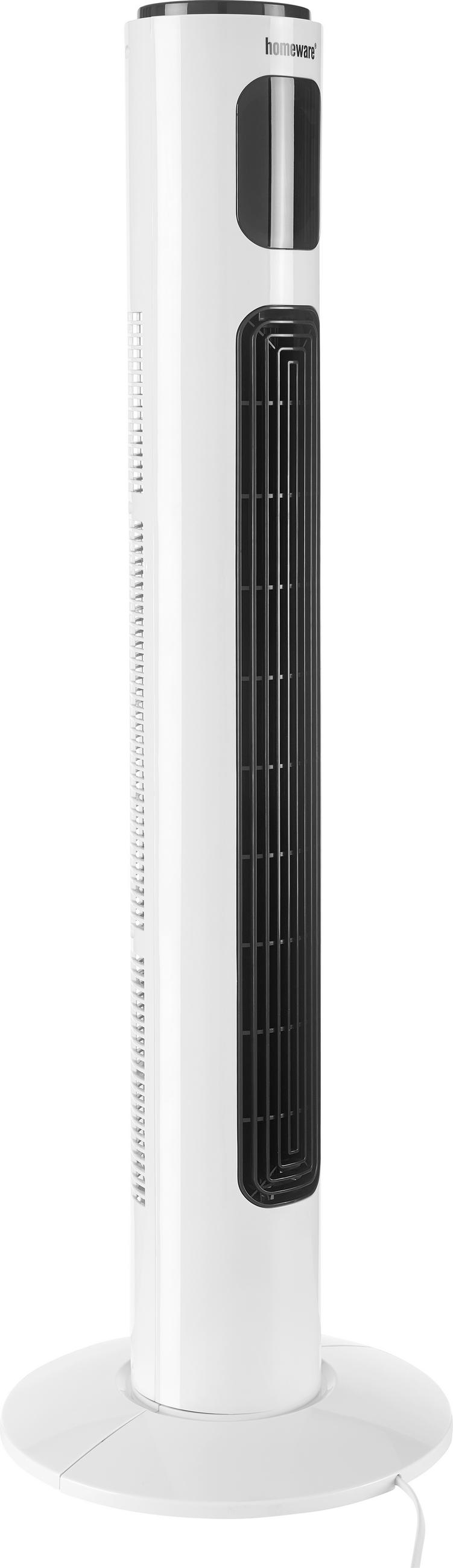 STĹPOVÝ VENTILÁTOR - biela, Basics, kov/plast (96cm) - Mican