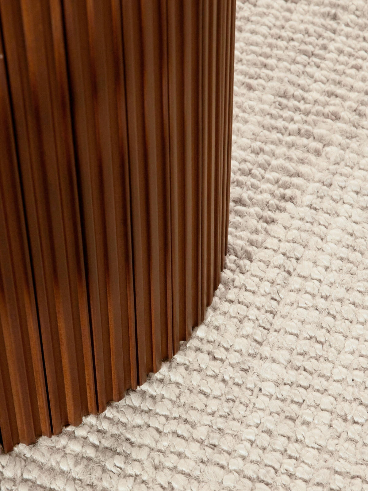 JUTETEPPICH 200 cm Bouclé Weiß rund  - Weiß, KONVENTIONELL, Textil (200cm) - Hanse Home