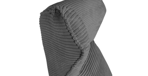 OHRENSESSEL Cord Dunkelgrau  - Dunkelgrau/Schwarz, KONVENTIONELL, Textil/Metall (83/110/92cm) - Carryhome